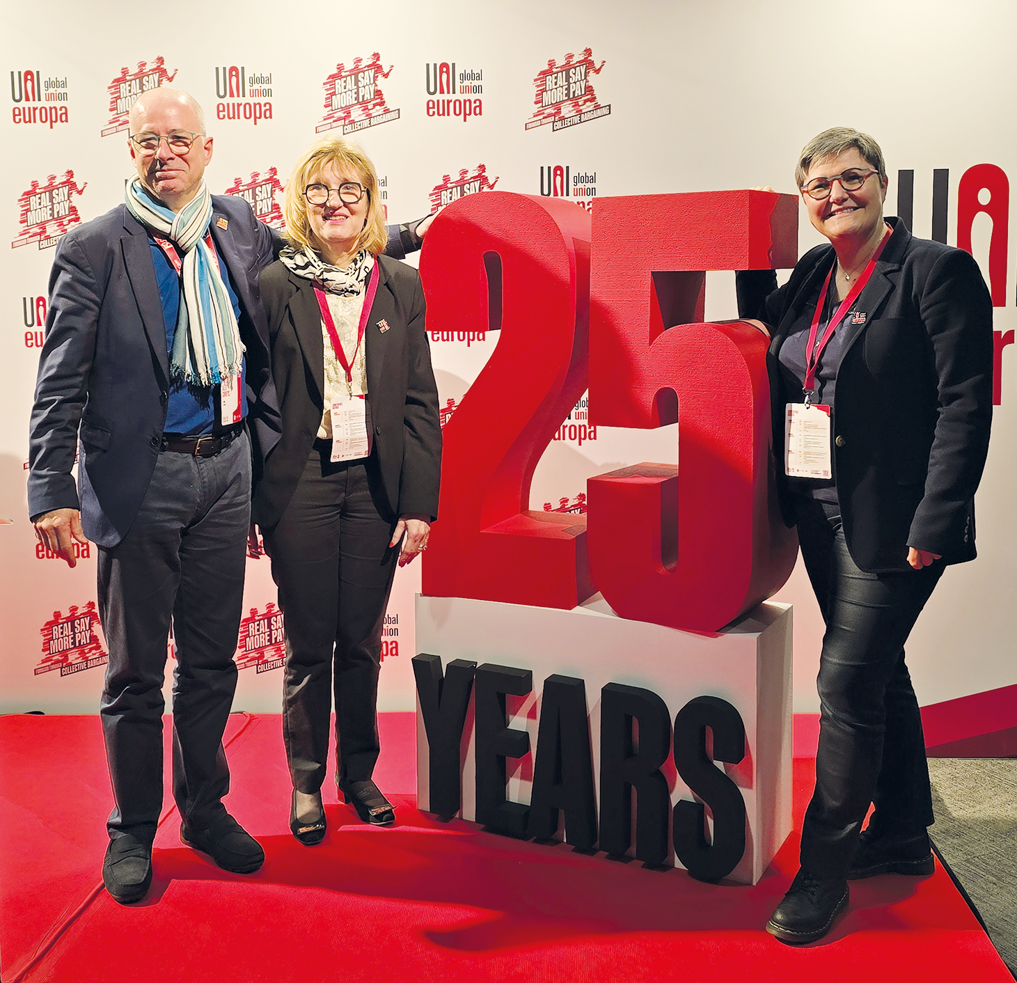 25e anniversaire d’UNI Europa à Belfast, consacré aux droits des travailleurs et à l’action syndicale européenne.